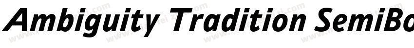 Ambiguity Tradition SemiBold字体转换